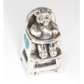 figurina laminata in argint " Baby Bear " designer Alessandro Magrino. Italia